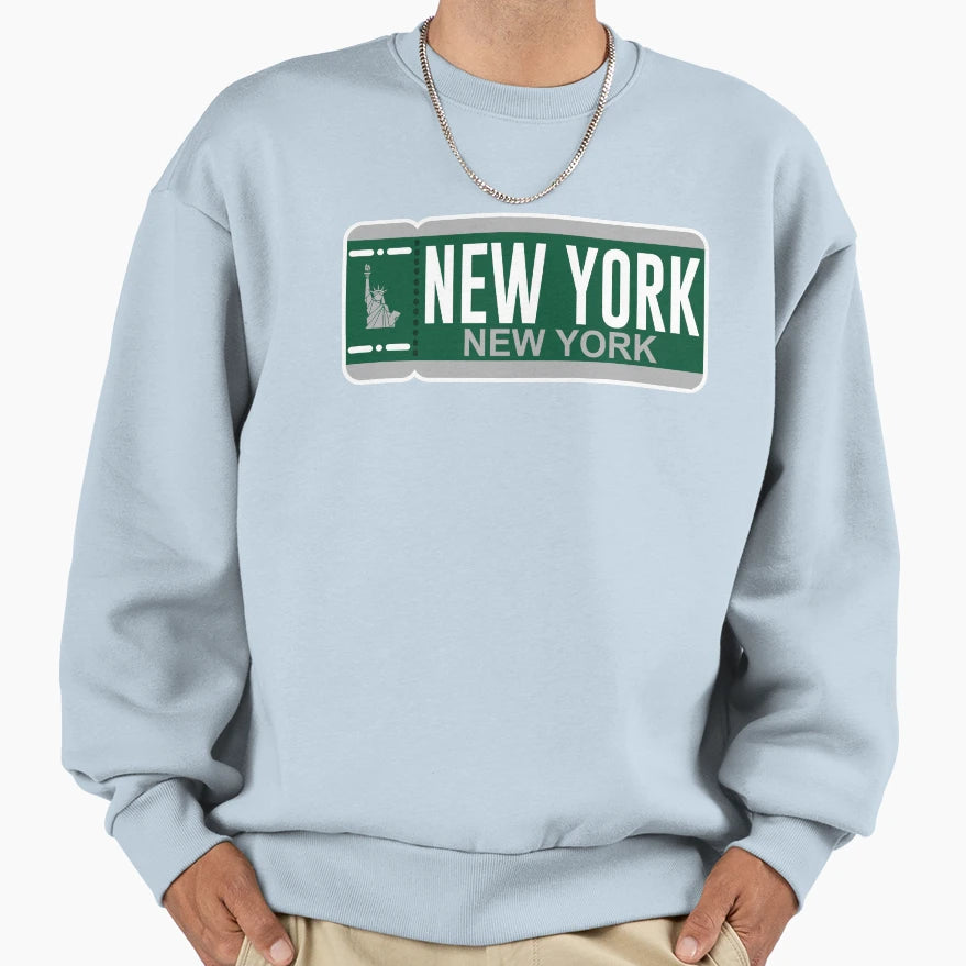 New York Ticket Sweatshirt - Fun Novelty Design for Adults - T-Shirt, Sweatshirt, Hoodie