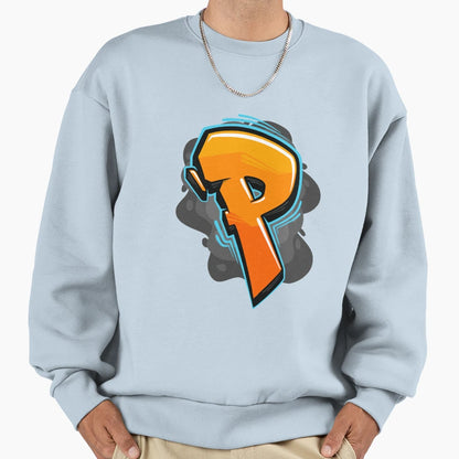 Graffiti Letter P Sweatshirt - Minimalist Print Men Women - T-Shirt, Sweatshirt, Hoodie