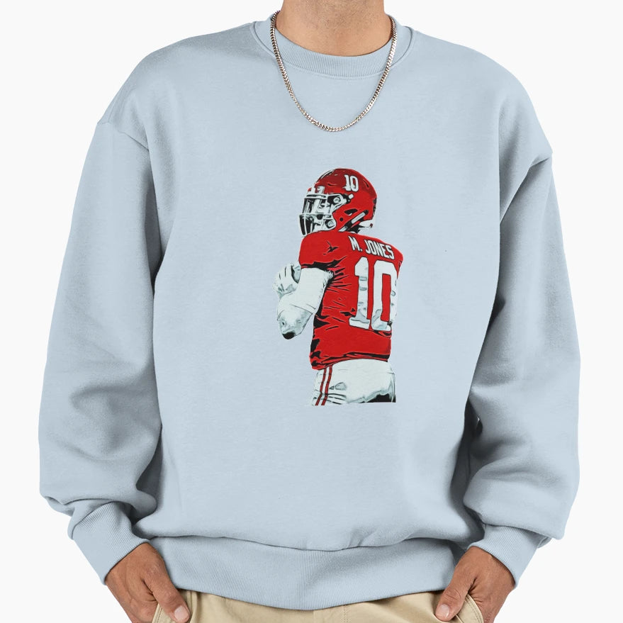 Mac Jones American Football Player Sweatshirt - Trendy Graphic Unisex - T-Shirt, Sweatshirt, Hoodie
