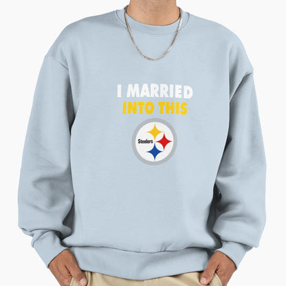 I Married Into S Teelers Pittsburgh Sweatshirt - Trendy Graphic for Adults - T-Shirt, Sweatshirt, Hoodie
