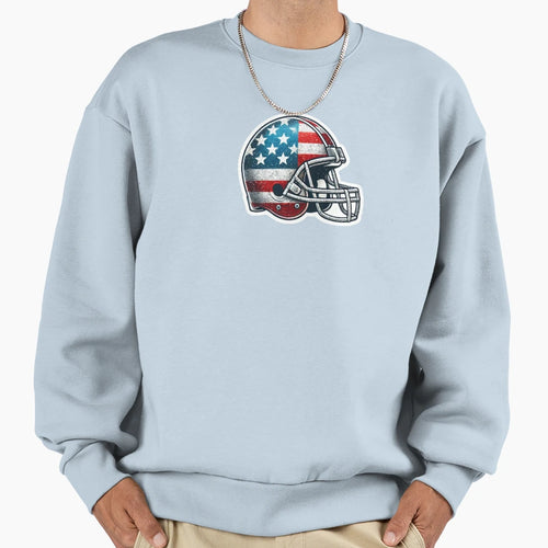 Patriotic Helmet Sweatshirt - Trendy Graphic for Adults - T-Shirt, Sweatshirt, Hoodie