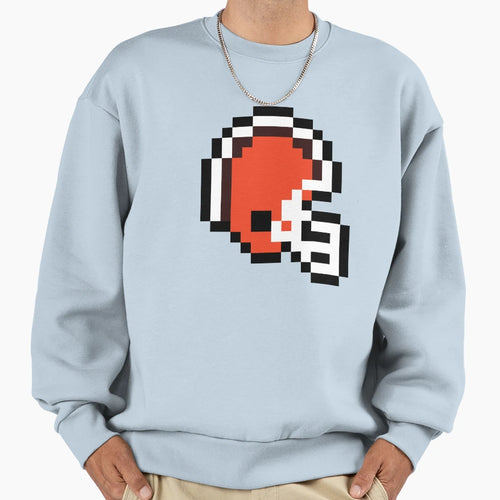 Cleveland Browns 8 Bit Football Sweatshirt - Aesthetic Graphic for Adults - T-Shirt, Sweatshirt, Hoodie