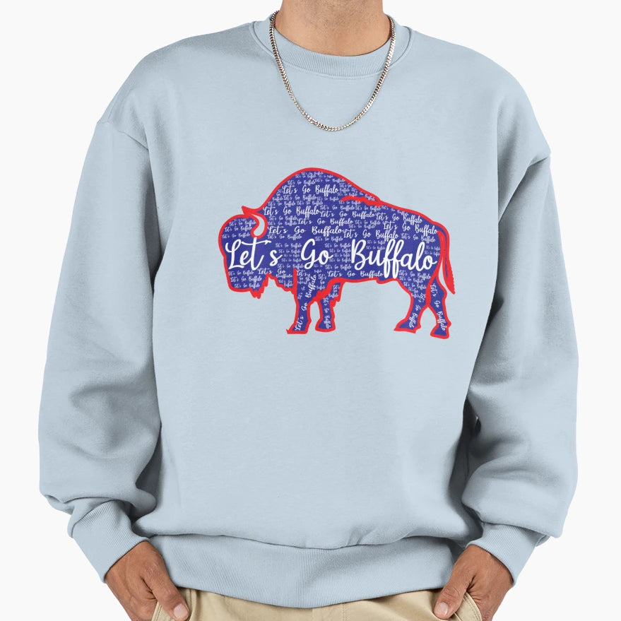 Lets Go Buffalo Football Lovers New Sweatshirt - Unique Graphic for Adults - T-Shirt, Sweatshirt, Hoodie