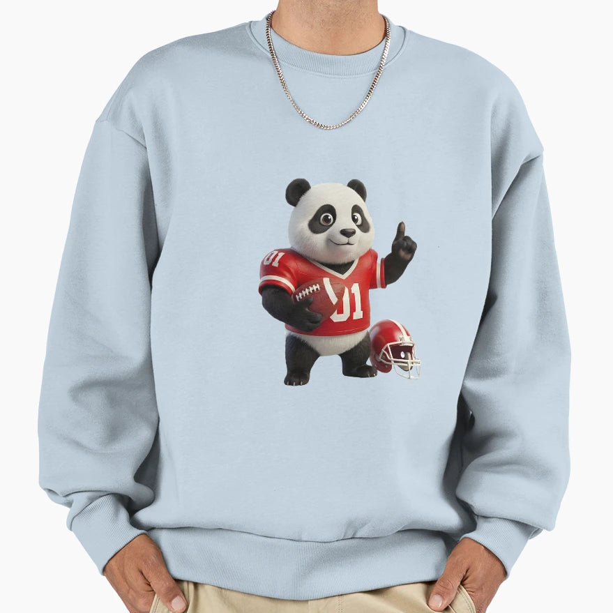 Panda Gridiron Champ 3D American Sweatshirt - Custom Art Print Unisex - T-Shirt, Sweatshirt, Hoodie