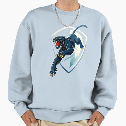 Dynamic Black Panther Shield Sweatshirt - Trendy Graphic Unisex - T-Shirt, Sweatshirt, Hoodie