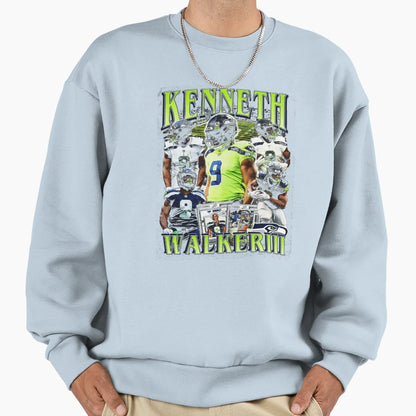 Kenneth Walker Iii Bootleg Sweatshirt - Graphic Print Men Women - T-Shirt, Sweatshirt, Hoodie