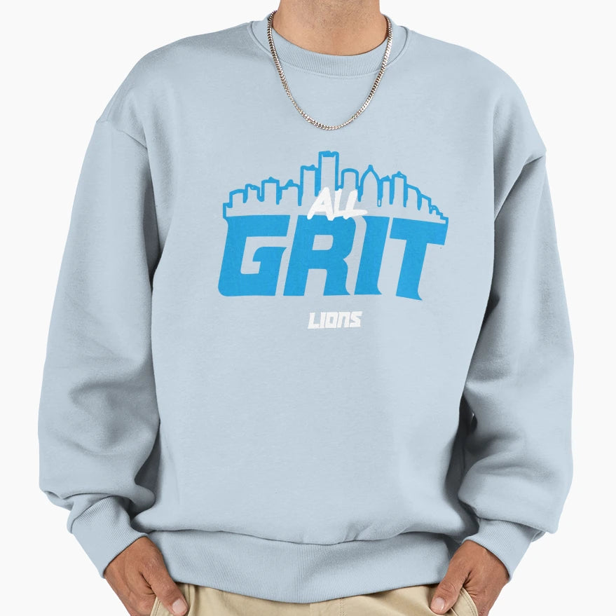 All Grit Detroit Sports Fan Gift Sweatshirt - Minimalist Print Men Women - T-Shirt, Sweatshirt, Hoodie