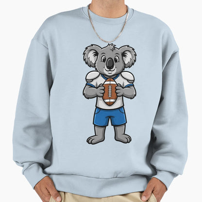 Koala Football Mascot Sports Sweatshirt - Aesthetic Graphic for Adults - T-Shirt, Sweatshirt, Hoodie