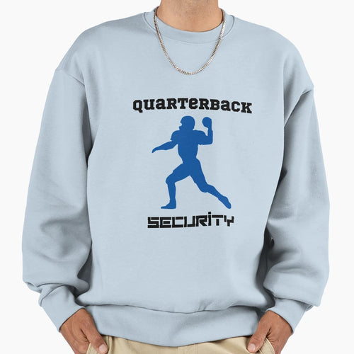 Quarterback Security Blue Sweatshirt - Graphic Print for Adults - T-Shirt, Sweatshirt, Hoodie