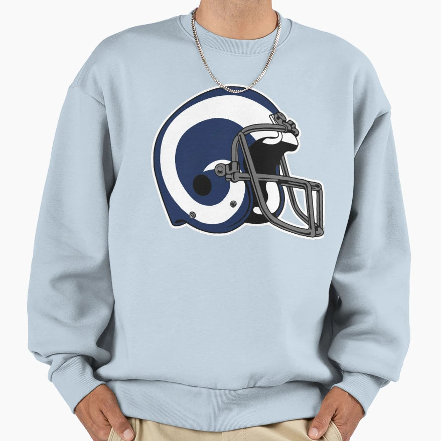 Rams Throwback Helmet Sweatshirt - Unique Graphic Men Women - T-Shirt, Sweatshirt, Hoodie