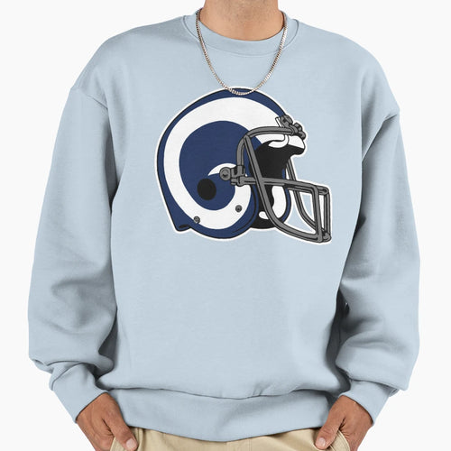 Rams Throwback Helmet Sweatshirt - Unique Graphic Men Women - T-Shirt, Sweatshirt, Hoodie