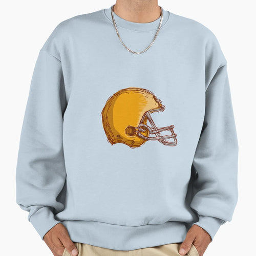 American Football Helmet Drawing Sweatshirt - Unique Graphic Unisex - T-Shirt, Sweatshirt, Hoodie