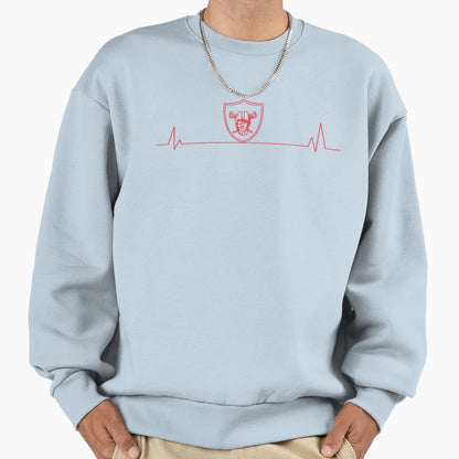 Las Vegas Football Heartbeat Sweatshirt - Casual Everyday Wear for Adults - T-Shirt, Sweatshirt, Hoodie