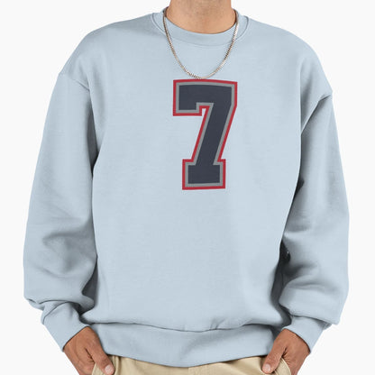 7 Navy Grey Red Sports Number Seven Sweatshirt - Streetwear Style Unisex - T-Shirt, Sweatshirt, Hoodie