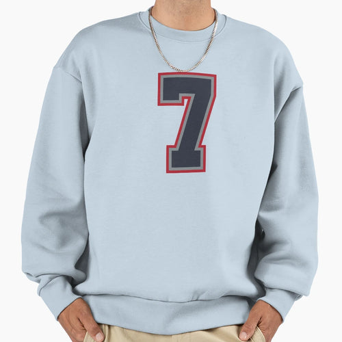 7 Navy Grey Red Sports Number Seven Sweatshirt - Streetwear Style Unisex - T-Shirt, Sweatshirt, Hoodie
