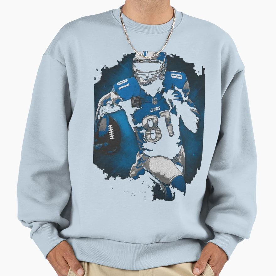 Calvin Johnson Detroit Tribute Sweatshirt - Unique Graphic Men Women - T-Shirt, Sweatshirt, Hoodie