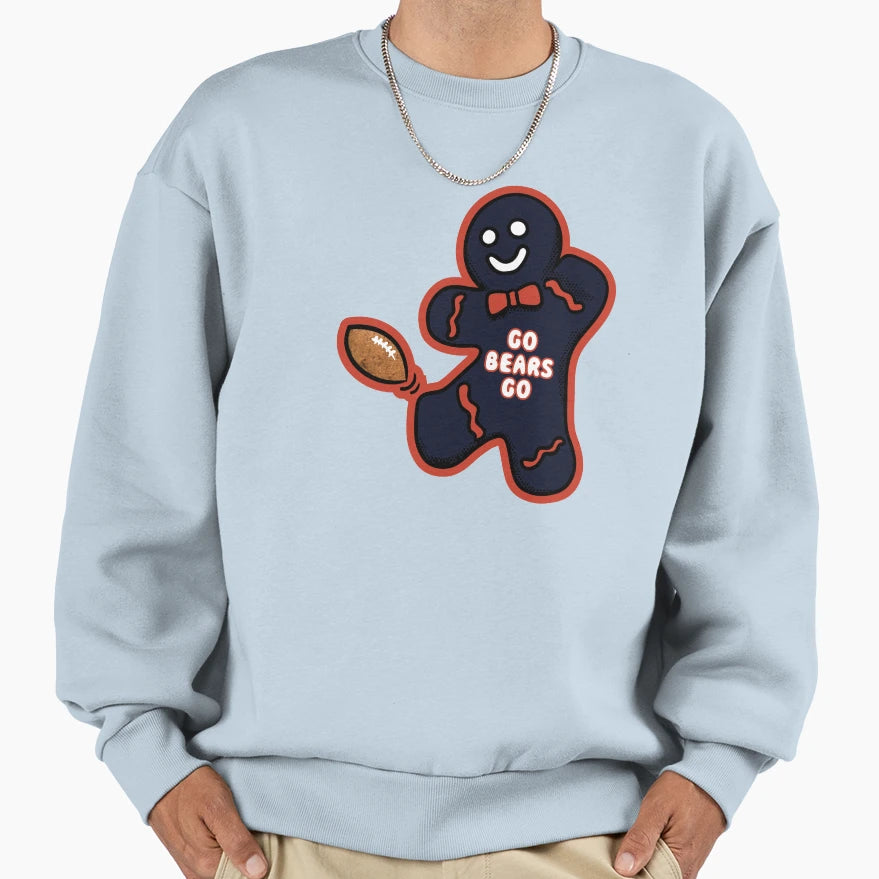 Chicago Bears Gingerbread Sweatshirt - Custom Art Print Unisex - T-Shirt, Sweatshirt, Hoodie