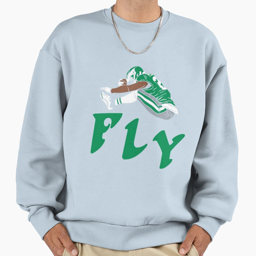 Fly Saquon Philadelphia Football Sweatshirt - Custom Art Print Unisex - T-Shirt, Sweatshirt, Hoodie