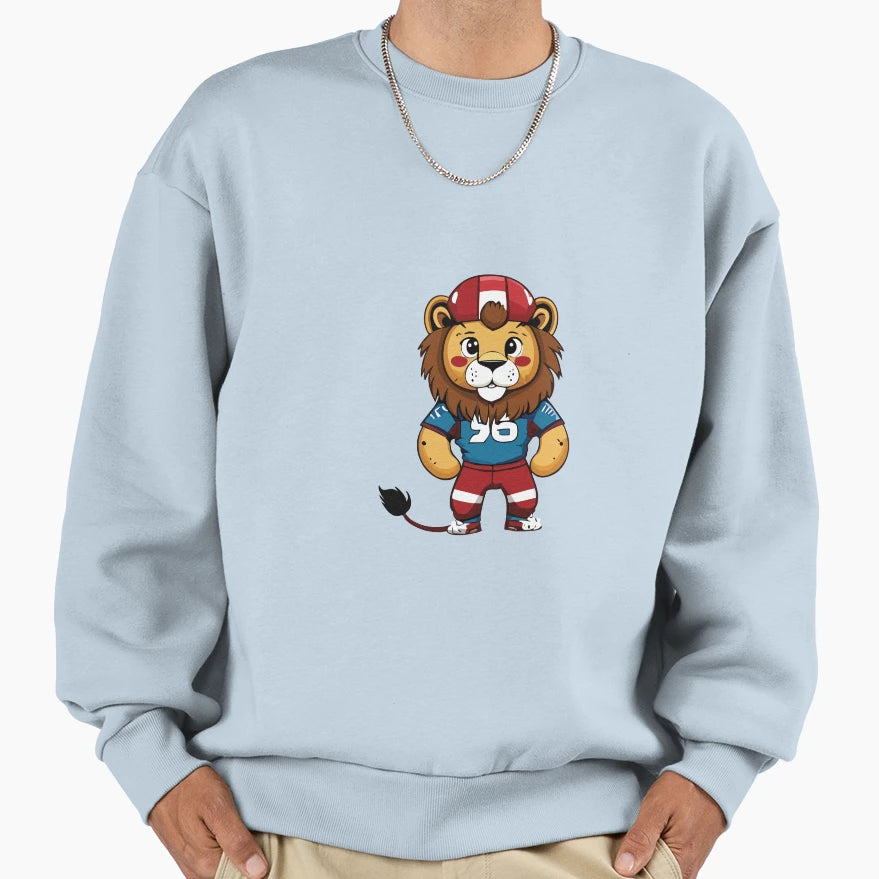 American Football Lion Sweatshirt - Fun Novelty Design for Adults - T-Shirt, Sweatshirt, Hoodie