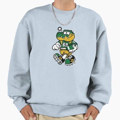 Alligator Football Sweatshirt - Custom Art Print for Adults - T-Shirt, Sweatshirt, Hoodie