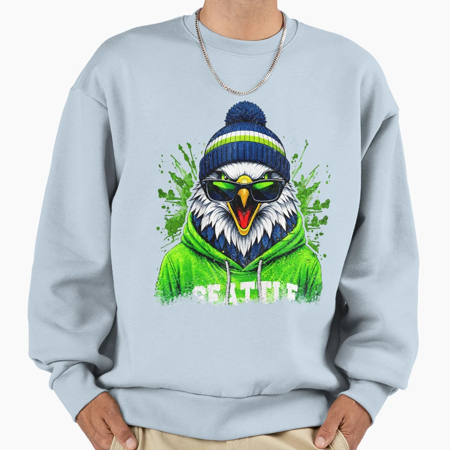 Splash Eagle Sweatshirt - Minimalist Print for Adults - T-Shirt, Sweatshirt, Hoodie