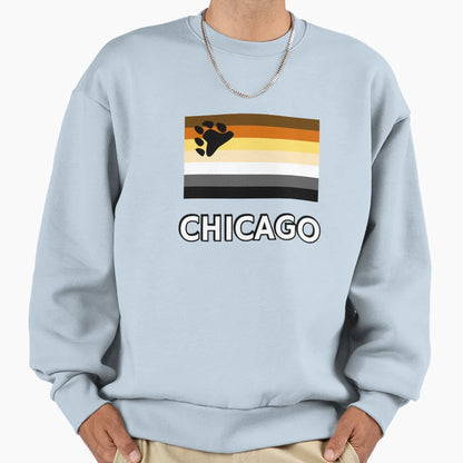 Bear Pride Flag Chicago Lgbtq Pride Sweatshirt - Unique Graphic Men Women - T-Shirt, Sweatshirt, Hoodie