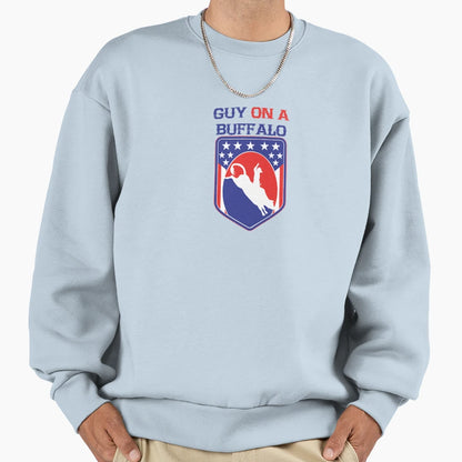 Guy Buffalo Cowboy Country Sweatshirt - Minimalist Print Men Women - T-Shirt, Sweatshirt, Hoodie