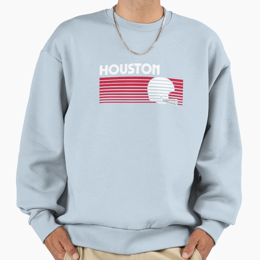 Houston Football Helmet Game Day Sweatshirt - Novelty Apparel Men Women - T-Shirt, Sweatshirt, Hoodie