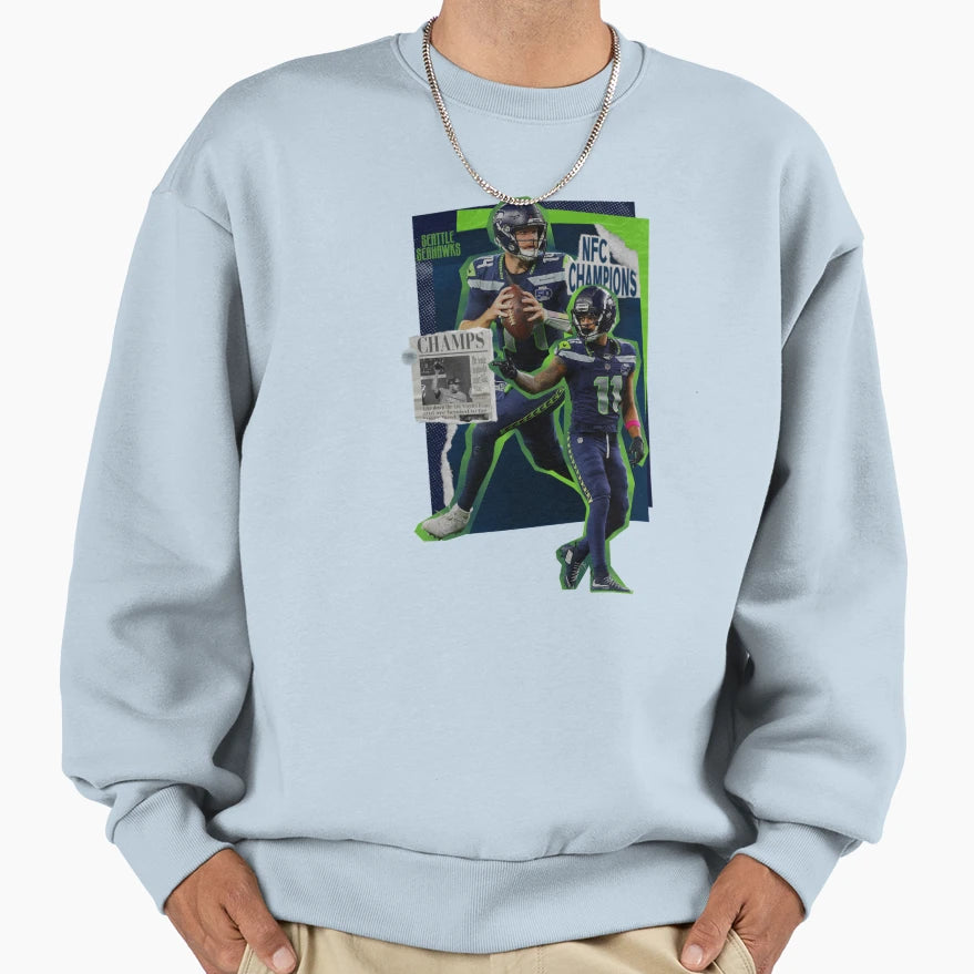 Seattle Seahawks Sweatshirt - Aesthetic Graphic for Adults - T-Shirt, Sweatshirt, Hoodie