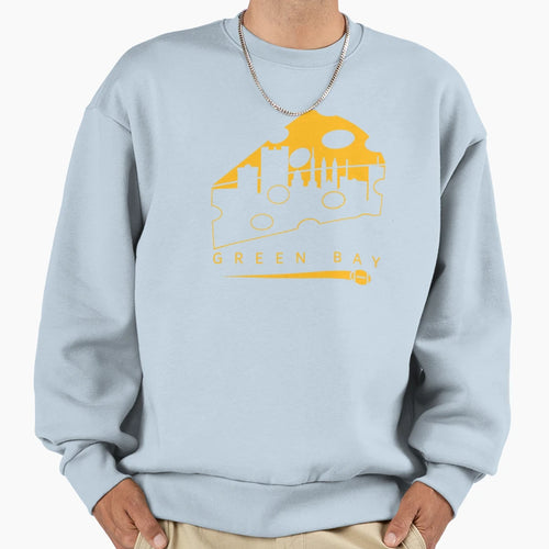 Green Bay Football Fan Cheese Sweatshirt - Custom Art Print Men Women - T-Shirt, Sweatshirt, Hoodie