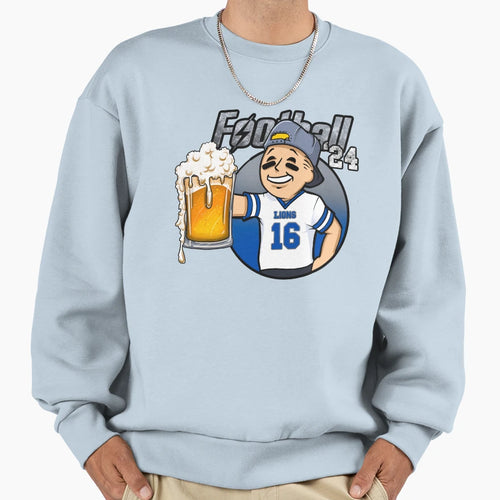 Detroit Beer And Football Sweatshirt - Novelty Apparel Men Women - T-Shirt, Sweatshirt, Hoodie