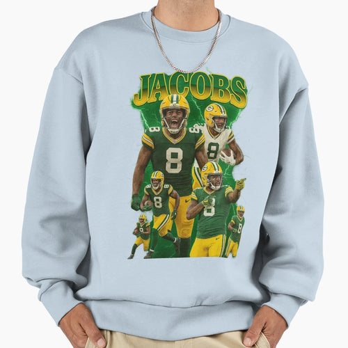Josh Jacobs Green Bay Sweatshirt - Custom Art Print Unisex - T-Shirt, Sweatshirt, Hoodie