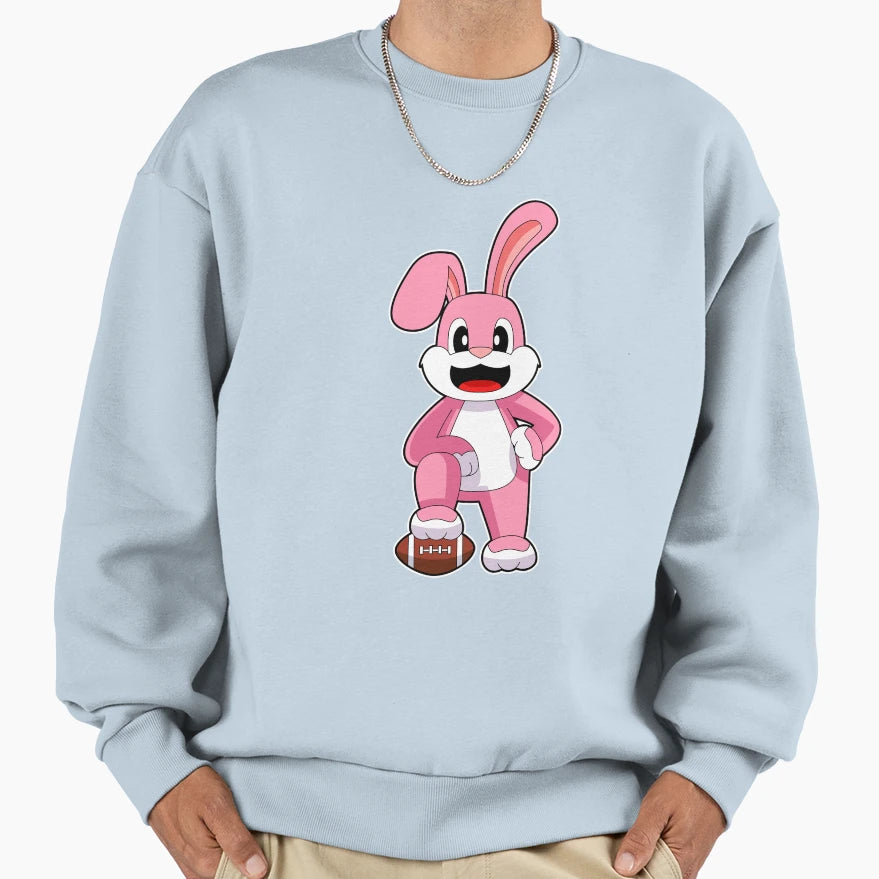 Rabbit American Football Sports Sweatshirt - Trendy Graphic for Adults - T-Shirt, Sweatshirt, Hoodie