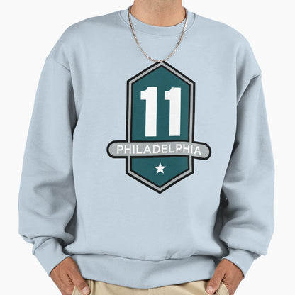 Philadelphia 11 Emblem Sweatshirt - Graphic Print Unisex - T-Shirt, Sweatshirt, Hoodie