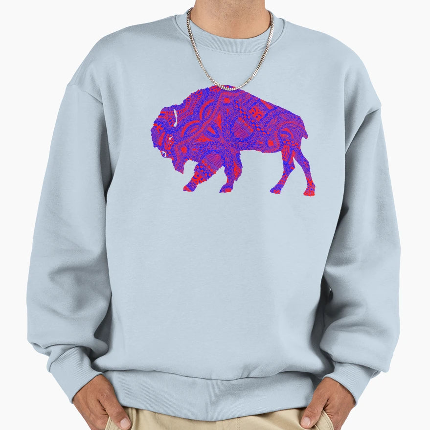 Zentangles Buffalo Sweatshirt - Casual Everyday Wear for Adults - T-Shirt, Sweatshirt, Hoodie