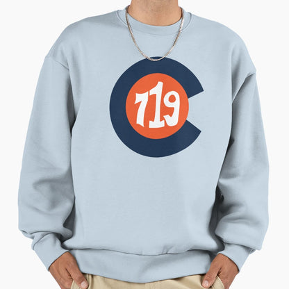 Hand Drawn Colorado Flag 719 Area Code Sweatshirt - Novelty Apparel Unisex - T-Shirt, Sweatshirt, Hoodie