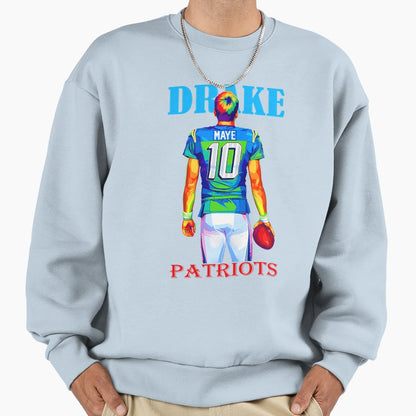 Drake Maye Pop Art Patriots Sweatshirt - Graphic Print Unisex - T-Shirt, Sweatshirt, Hoodie