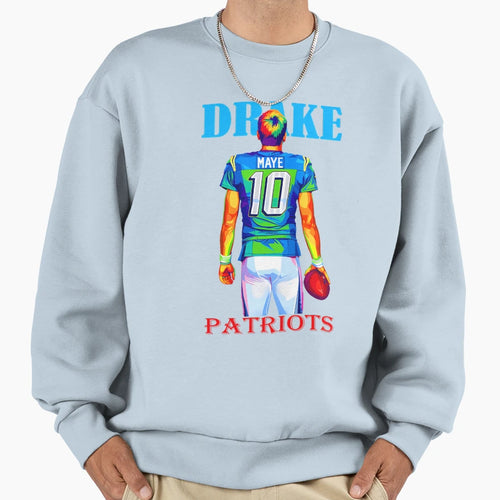 Drake Maye Pop Art Patriots Sweatshirt - Graphic Print Unisex - T-Shirt, Sweatshirt, Hoodie