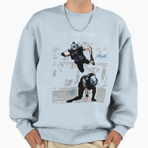 Amon Ra St Brown JG Detroit Football Sweatshirt - Fun Novelty Design Unisex - T-Shirt, Sweatshirt, Hoodie