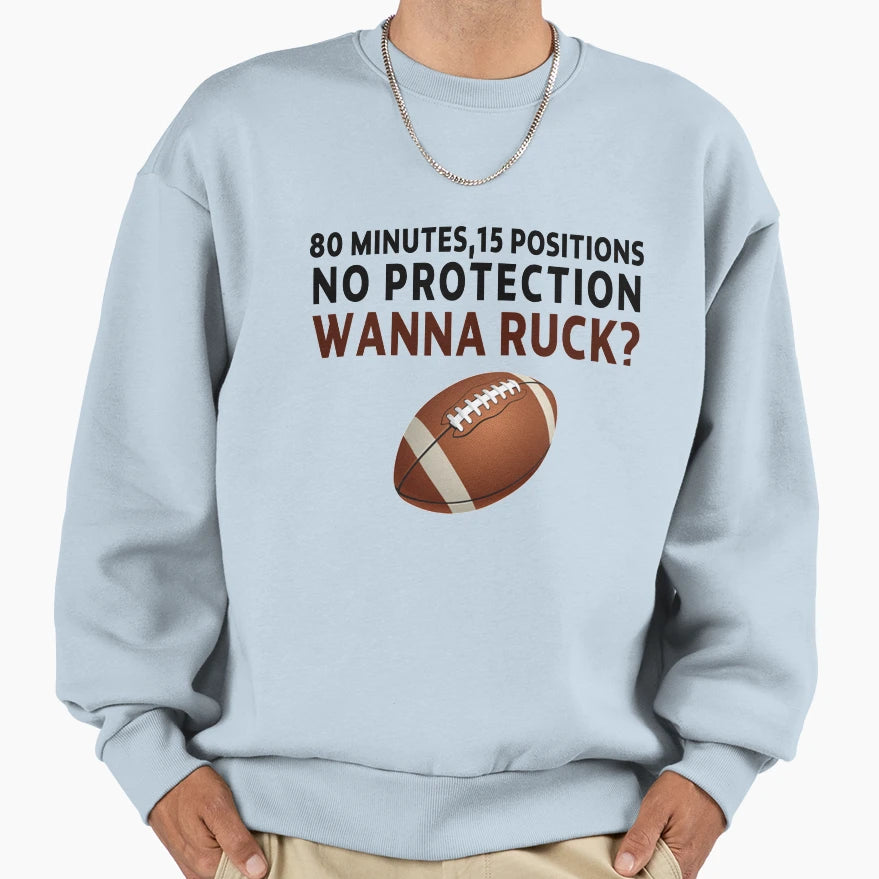 American Football Rugby 80 Minutes Sweatshirt - Novelty Apparel Men Women - T-Shirt, Sweatshirt, Hoodie