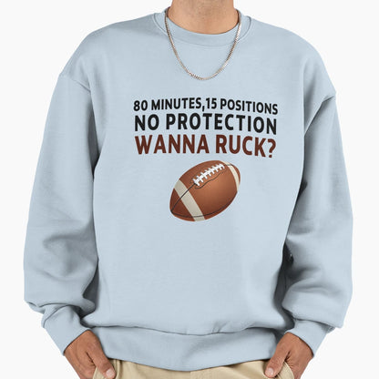 American Football Rugby 80 Minutes Sweatshirt - Novelty Apparel Men Women - T-Shirt, Sweatshirt, Hoodie