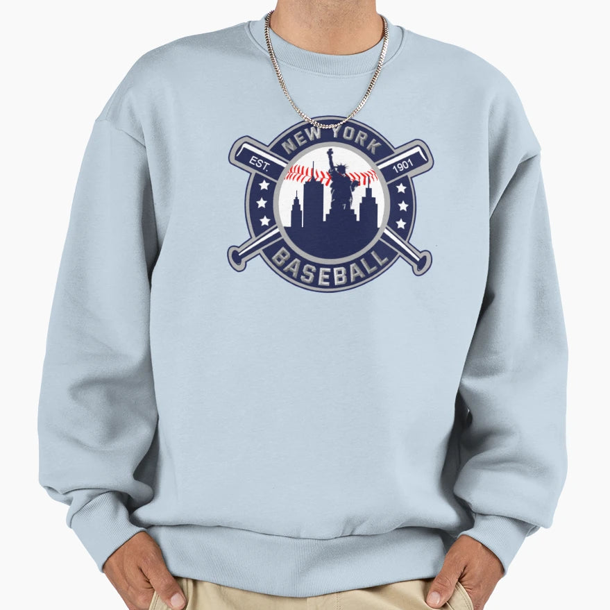 New York Baseball Liberty Sweatshirt - Novelty Apparel for Adults - T-Shirt, Sweatshirt, Hoodie