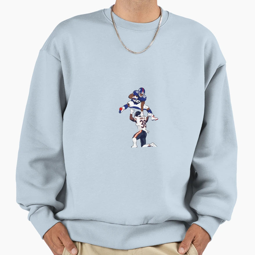 Saquon Hurdle Sweatshirt - Minimalist Print Men Women - T-Shirt, Sweatshirt, Hoodie