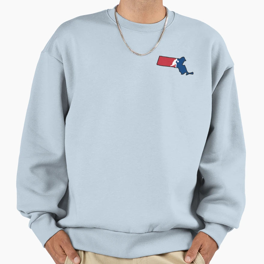 Massachusetts Basketball Usa Colors Sweatshirt - Novelty Apparel Unisex - T-Shirt, Sweatshirt, Hoodie