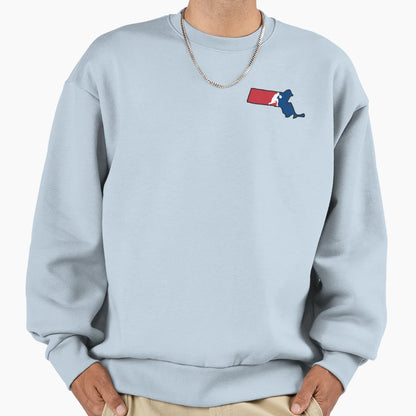 Massachusetts Basketball Usa Colors Sweatshirt - Novelty Apparel Unisex - T-Shirt, Sweatshirt, Hoodie