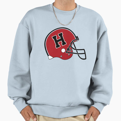 Harvard Crimson Football Helmet Sweatshirt - Novelty Apparel for Adults - T-Shirt, Sweatshirt, Hoodie