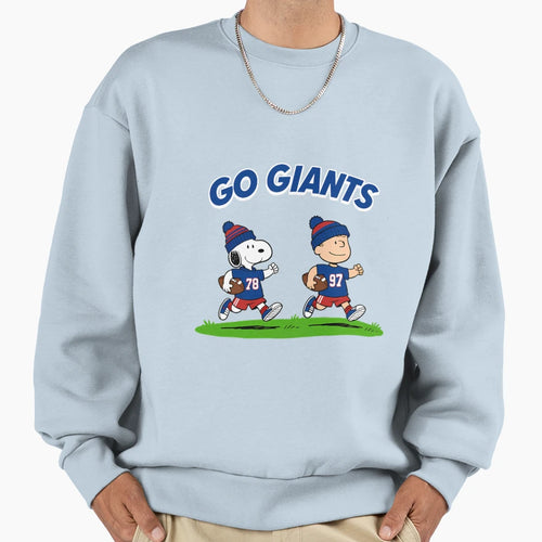 Go Giants Snoopy And Charlie Brown Sweatshirt - Casual Everyday Wear Unisex - T-Shirt, Sweatshirt, Hoodie