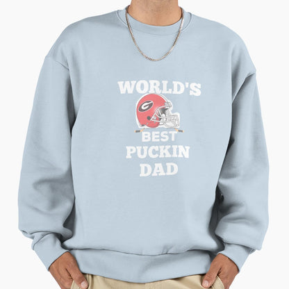 Worlds Best Puckin Dad Ice Hockey Sweatshirt - Trendy Graphic for Adults - T-Shirt, Sweatshirt, Hoodie