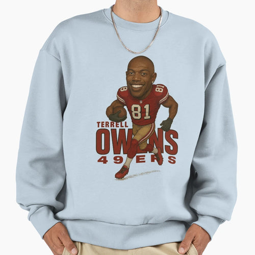 Terrell Owens 49Ers 81 Caricature Sweatshirt - Custom Art Print for Adults - T-Shirt, Sweatshirt, Hoodie