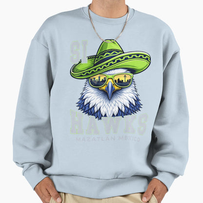 Si Hawks Seattle Funny Parody Mexico Sweatshirt - Graphic Print for Adults - T-Shirt, Sweatshirt, Hoodie